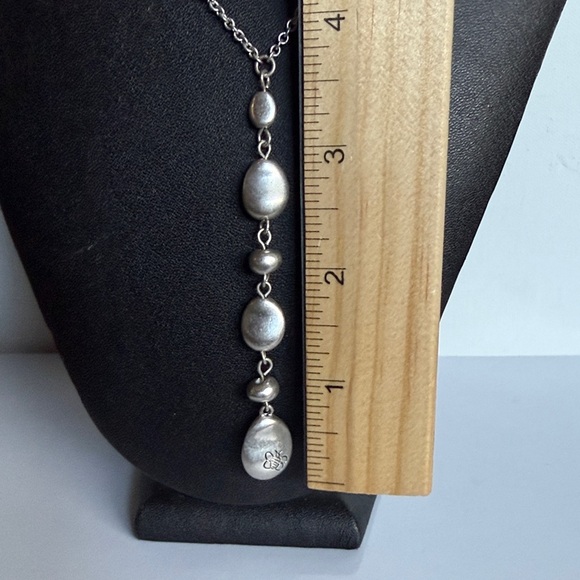 Silver Tone Bella Uno Drop “Y”Style Necklace - Picture 6 of 12